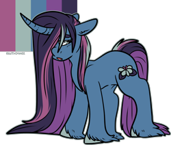 Size: 1992x1690 | Tagged: safe, artist:sexygoatgod, imported from derpibooru, oc, oc only, pony, unicorn, adoptable, curved horn, female, hair over one eye, horn, long hair, simple background, solo, transparent background, unicorn oc, unshorn fetlocks