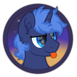 Size: 2400x2400 | Tagged: safe, artist:ponkus, imported from derpibooru, oc, oc only, oc:falling dusk, pony, unicorn, cute, eyelashes, horn, icon, male, profile picture, simple background, solo, stallion, transparent background, unicorn oc