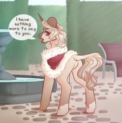 Size: 3960x4000 | Tagged: safe, artist:dreamyrat, imported from derpibooru, oc, oc only, pony, unicorn, butt, commission, dialogue, garden, horn, labyrinth, looking at you, male, open mouth, plot, red eyes, solo, stallion, talking to viewer, unicorn oc