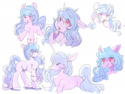 Size: 2160x1620 | Tagged: safe, artist:lendftcn, imported from derpibooru, izzy moonbow, pony, unicorn, female, floppy ears, g5, grin, mare, open mouth, simple background, smiling, solo, white background