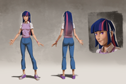 Size: 6000x4000 | Tagged: safe, artist:whoareuu, imported from derpibooru, twilight sparkle, human, ass, butt, concept art, converse, human coloration, humanized, light skin, shoes