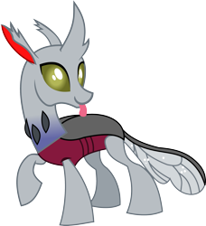 Size: 2091x2288 | Tagged: safe, artist:mariofan345, imported from derpibooru, oc, oc only, oc:dot matrix, changedling, changeling, :p, buggo, changeling oc, cute, silly changeling, simple background, solo, tongue out, transparent background