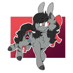 Size: 2000x2000 | Tagged: safe, artist:caprania, imported from derpibooru, part of a set, oc, oc only, oc:endless flame, earth pony, pony, bow, commission, earth pony oc, female, gradient background, hair bow, mare, simple background, solo, transparent background, ych result