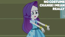 Size: 1280x720 | Tagged: safe, edit, edited screencap, editor:quoterific, imported from derpibooru, screencap, rarity, human, equestria girls, friendship games, friendship games bloopers, solo