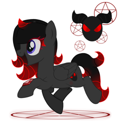 Size: 1772x1726 | Tagged: safe, artist:seina ring clone, edit, imported from derpibooru, oc, oc only, pegasus, pony, pegasus oc, pentagram, simple background, solo, white background