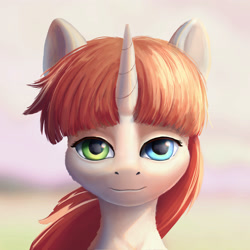 Size: 3000x3000 | Tagged: safe, artist:little_mouse, imported from derpibooru, oc, oc only, oc:lauren, pony, gradient background, heterochromia, solo