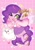 Size: 2381x3368 | Tagged: safe, artist:oofycolorful, imported from derpibooru, pipp petals, dog, pegasus, pomeranian, pony, adorapipp, blushing, clothes, cloudpuff, cute, duo, duo male and female, eye clipping through hair, eyebrows, eyebrows visible through hair, female, flying pomeranian, g5, heart, high res, hoof hold, human pipp petals, male, mare, one eye closed, open mouth, open smile, selfie, signature, smiling, winged dog, wink