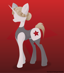 Size: 2200x2504 | Tagged: safe, artist:margaritaenot, imported from derpibooru, pony, unicorn, atomic heart, gradient background, solo, vector