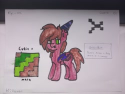 Size: 4080x3060 | Tagged: safe, artist:unyielder, imported from derpibooru, oc, oc only, oc:mgl, bat pony, pony, pony town, bat pony oc, colored, male, stallion, traditional art