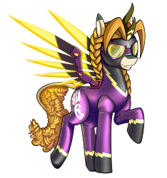 Size: 4500x4800 | Tagged: safe, artist:dacaoo, imported from derpibooru, oc, oc only, kirin, braid, clothes, costume, glasses, kirin oc, shadowbolts costume, simple background, solo, transparent background, wings