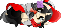 Size: 11086x5172 | Tagged: safe, artist:dematrix, artist:lincolnbrewsterfan, imported from derpibooru, oc, oc only, oc:hannifah fillysia, pony, unicorn, .svg available, :3, big eyes, black mane, black tail, bow, bowtie, brown eyes, button, button-up shirt, cap, clothes, colored pupils, commission, covering, curled up, cute, cute face, cute smile, dock, female, filly, foal, hair bow, hat, hoof heart, hoof on belly, hooves to the chest, horn, indonesia, indonesian, inkscape, knee high socks, looking at you, lying down, movie accurate, multicolored mane, multicolored tail, on side, one ear down, ponyloaf, ponytail, prone, purple, raised hoof, red, school, school uniform, shirt, shoes, simple background, skirt, smiling, smiling at you, socks, solo, striped mane, striped tail, submission, svg, tail, tail covering, tights, transparent background, underhoof, unicorn oc, uniform hat, vector, wall of tags, weapons-grade cute, ych result