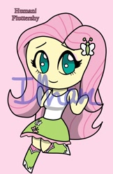 Size: 1166x1804 | Tagged: safe, artist:ilhamlman, imported from derpibooru, fluttershy, human, equestria girls, boots, clothes, high heel boots, shirt, shoes, skirt, socks, solo