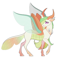 Size: 2000x1800 | Tagged: safe, artist:uunicornicc, imported from derpibooru, oc, oc only, oc:aurora (primrosepaper), changepony, hybrid, female, interspecies offspring, mare, offspring, parent:princess celestia, parent:thorax, parents:thoralestia, simple background, solo, transparent background