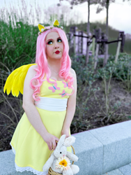 Size: 3024x4032 | Tagged: safe, artist:shadeila, imported from derpibooru, fluttershy, human, clothes, cosplay, costume, dress, irl, irl human, photo, solo