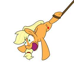 Size: 900x900 | Tagged: safe, artist:unitxxvii, imported from derpibooru, applejack, earth pony, pony, female, rope, simple background, solo, transparent background