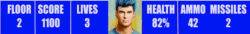 Size: 2000x269 | Tagged: safe, anonymous artist, artist:sersys, edit, flash sentry, ai assisted artwork, interface, video game, wolfenstein, wolfenstein 3d
