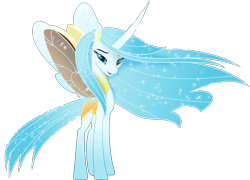 Size: 8781x6305 | Tagged: safe, artist:lincolnbrewsterfan, artist:orin331, imported from derpibooru, queen chrysalis, changedling, changeling, changeling queen, my little pony: the movie, to where and back again, .svg available, 2016, 2017, 2020, 2023, a better ending for chrysalis, alternate hairstyle, alternate timeline, alternate universe, amazing, awesome, beautiful, beautiful eyes, beautiful hair, bedroom eyes, blue eyes, blue hair, blue mane, blue tail, carapace, changedling queen, colored pupils, content, ear fluff, ethereal hair, ethereal mane, ethereal tail, female, flowing hair, flowing mane, flowing tail, glowing, headcanon, highlights, horn, hybrid wings, inkscape, inspired, inspired by another artist, lidded eyes, long hair, long horn, long legs, long mane, long tail, looking at you, mare, movie, movie accurate, multicolored iris, open mouth, orin's chrysalis, purified chrysalis, reformed, remastered, shading, shiny, simple background, smiling, smiling at you, solo, sparkles, sparkly mane, sparkly tail, spread wings, standing, svg, tail, tall, translucent, transparent, transparent background, transparent wings, tribute, vector, wings