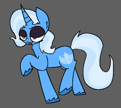 Size: 654x582 | Tagged: safe, artist:iron234, imported from derpibooru, trixie, pony, unicorn, :3, gray background, lidded eyes, simple background, solo