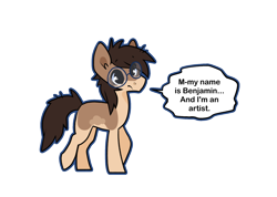 Size: 1280x910 | Tagged: safe, artist:sinclair2013, imported from derpibooru, oc, oc only, oc:benjamin, earth pony, pony, glasses, male, simple background, solo, stallion, transparent background