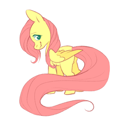 Size: 1280x1280 | Tagged: safe, artist:sinclair2013, imported from derpibooru, fluttershy, pegasus, pony, butt, female, mare, plot, simple background, solo, transparent background