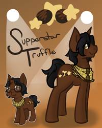 Size: 1280x1600 | Tagged: safe, artist:sinclair2013, imported from derpibooru, oc, oc only, oc:superstar truffle, pony, unicorn, male, solo, stallion