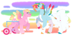 Size: 1280x640 | Tagged: safe, artist:itstechtock, imported from derpibooru, oc, oc only, oc:lucky charm, pegasus, pony, braid, colored wings, multicolored wings, simple background, transparent background, unshorn fetlocks, wheelchair, wings