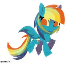 Size: 3000x2511 | Tagged: safe, artist:spacekitsch, imported from derpibooru, rainbow dash, pegasus, pony, simple background, solo, white background