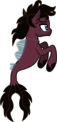 Size: 954x2029 | Tagged: safe, artist:lightningbolt, derpibooru exclusive, imported from derpibooru, pony, seapony (g4), .svg available, bring me the horizon, colored pupils, facial hair, fins, fish tail, jewelry, jordan fish, lidded eyes, male, necklace, ponified, simple background, solo, svg, tail, transparent background, vector