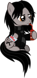 Size: 753x1578 | Tagged: safe, artist:lightningbolt, derpibooru exclusive, imported from derpibooru, pegasus, pony, undead, vampire, .svg available, bags under eyes, bandage, broken wing, clothes, drinking, fangs, folded wings, gerard way, hoof hold, jacket, male, my chemical romance, ponified, scarf, sitting, solo, stallion, svg, the sims, the sims 3, vector, wings