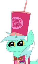 Size: 759x1271 | Tagged: safe, artist:funnystargalloper, imported from derpibooru, lyra heartstrings, pony, unicorn, aqua teen hunger force, bowtie, clothes, fast food, female, food, mare, name tag, numget, simple background, solo, transparent background, uniform