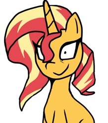 Size: 658x753 | Tagged: safe, artist:peel_a_na, imported from derpibooru, sunset shimmer, unicorn, simple background, solo, white background