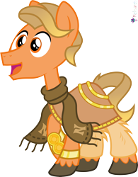 Size: 4000x5125 | Tagged: safe, alternate version, artist:melisareb, imported from derpibooru, part of a set, earth pony, pony, .svg available, absurd resolution, alphabet lore, bracelet, cloak, clothes, crossover, gem, gold, gradient mane, gradient tail, jewelry, leg warmers, male, n, open mouth, raised hoof, simple background, solo, species swap, stallion, super n, tail, transparent background, unshorn fetlocks, vector, ñ