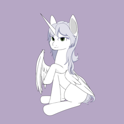 Size: 2000x2000 | Tagged: safe, imported from derpibooru, oc, oc:κασσάνδρα, alicorn, pony, alicorn oc, horn, wings