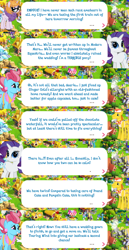 Size: 2048x3960 | Tagged: safe, imported from derpibooru, carrot cake, cup cake, rarity, touring wind, earth pony, pony, unicorn, apron, bowtie, clothes, dialogue, dialogue box, ear piercing, earring, english, event, female, gameloft, glasses, hat, horn, implied ginger gold, jewelry, male, mare, mobile game, my little pony: magic princess, official, piercing, scarf, speech bubble, stallion, text