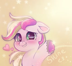 Size: 1196x1090 | Tagged: safe, artist:avui, imported from derpibooru, oc, oc:vanilla twirl, pony, bust, chibi, cute, heart, stars