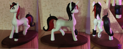 Size: 4664x1865 | Tagged: safe, artist:koshakevich, artist:vetta, imported from derpibooru, oc, oc only, oc:blackjack, pony, unicorn, fallout equestria, fallout equestria: project horizons, collaboration, figurine, irl, photo, pipbuck, solo