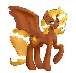 Size: 3216x3120 | Tagged: safe, artist:sweet pencil, imported from derpibooru, oc, oc only, oc:glorious sunrise, alicorn, pony, concave belly, female, mare, raised hoof, simple background, solo, transparent background