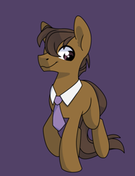 Size: 875x1138 | Tagged: safe, artist:sinclair2013, imported from derpibooru, oc, oc only, earth pony, pony, male, necktie, simple background, solo, stallion
