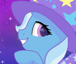 Size: 1280x1080 | Tagged: safe, artist:reinbou, imported from derpibooru, trixie, pony, unicorn, simple background, solo, stars