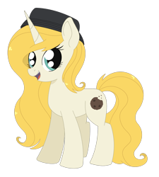 Size: 1842x2046 | Tagged: safe, artist:dyonys, imported from derpibooru, oc, oc only, pony, unicorn, female, hat, mare, simple background, smiling, transparent background