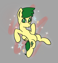 Size: 956x1048 | Tagged: safe, artist:imlpidimon, imported from derpibooru, oc, oc only, pegasus, pony, digital art, gray background, signature, simple background, solo
