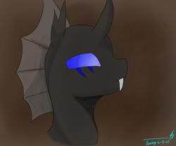 Size: 2400x2000 | Tagged: safe, artist:daringspeed, imported from derpibooru, oc, oc:light speed, changeling, bust, changeling oc, portrait, stripes