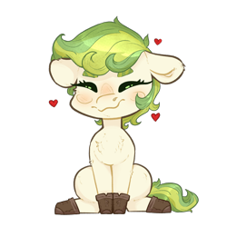 Size: 2048x2048 | Tagged: safe, artist:jaylie, imported from derpibooru, oc, oc only, oc:karakusa, earth pony, pony, boots, female, filly, foal, heart, shoes, simple background, solo, transparent background