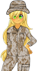 Size: 683x1300 | Tagged: safe, artist:edy_january, artist:zakro, imported from derpibooru, applejack, human, equestria girls, equestria girls series, breasts, busty applejack, camouflage, clothes, free to use, hat, link in description, marine, marines, military, military uniform, simple background, soldier, transparent background, uniform, uniform hat, united states, usmc