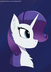 Size: 2760x3901 | Tagged: safe, artist:tempestshine, imported from derpibooru, pony, unicorn, bust, female, solo