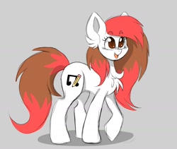 Size: 1600x1352 | Tagged: safe, artist:yourpennypal, imported from derpibooru, oc, oc only, oc:melody sketch, earth pony, pony, chest fluff, earth pony oc, female, gray background, simple background, solo