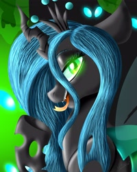 Size: 3277x4096 | Tagged: safe, alternate version, artist:yourpennypal, imported from derpibooru, queen chrysalis, changeling, changeling queen, female, solo