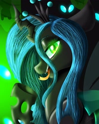 Size: 3277x4096 | Tagged: safe, alternate version, artist:yourpennypal, imported from derpibooru, queen chrysalis, changeling, changeling queen, female, solo