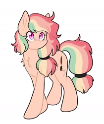 Size: 1566x1868 | Tagged: safe, artist:yourpennypal, imported from derpibooru, oc, oc only, earth pony, pony, chest fluff, earth pony oc, female, freckles, simple background, solo, white background