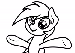 Size: 2048x1448 | Tagged: safe, artist:ewoudcponies, imported from derpibooru, derpy hooves, pegasus, pony, black and white, grayscale, lineart, monochrome, simple background, solo, white background